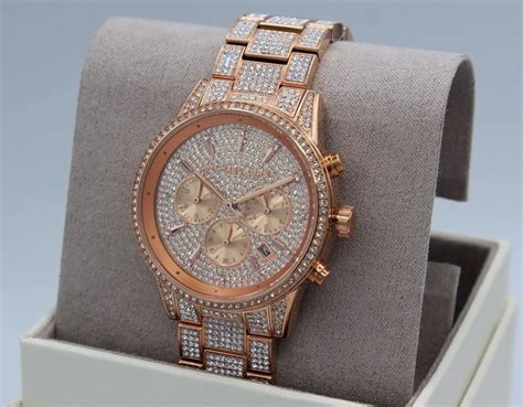 michael kors rose gold with diamonds watch|rose gold mk watch men.